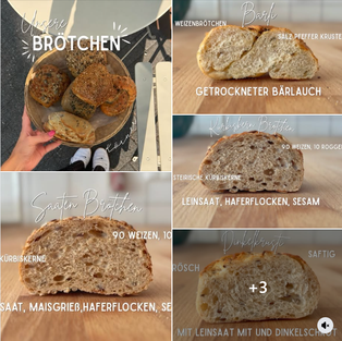 Verschiedene Brötchen Sorten